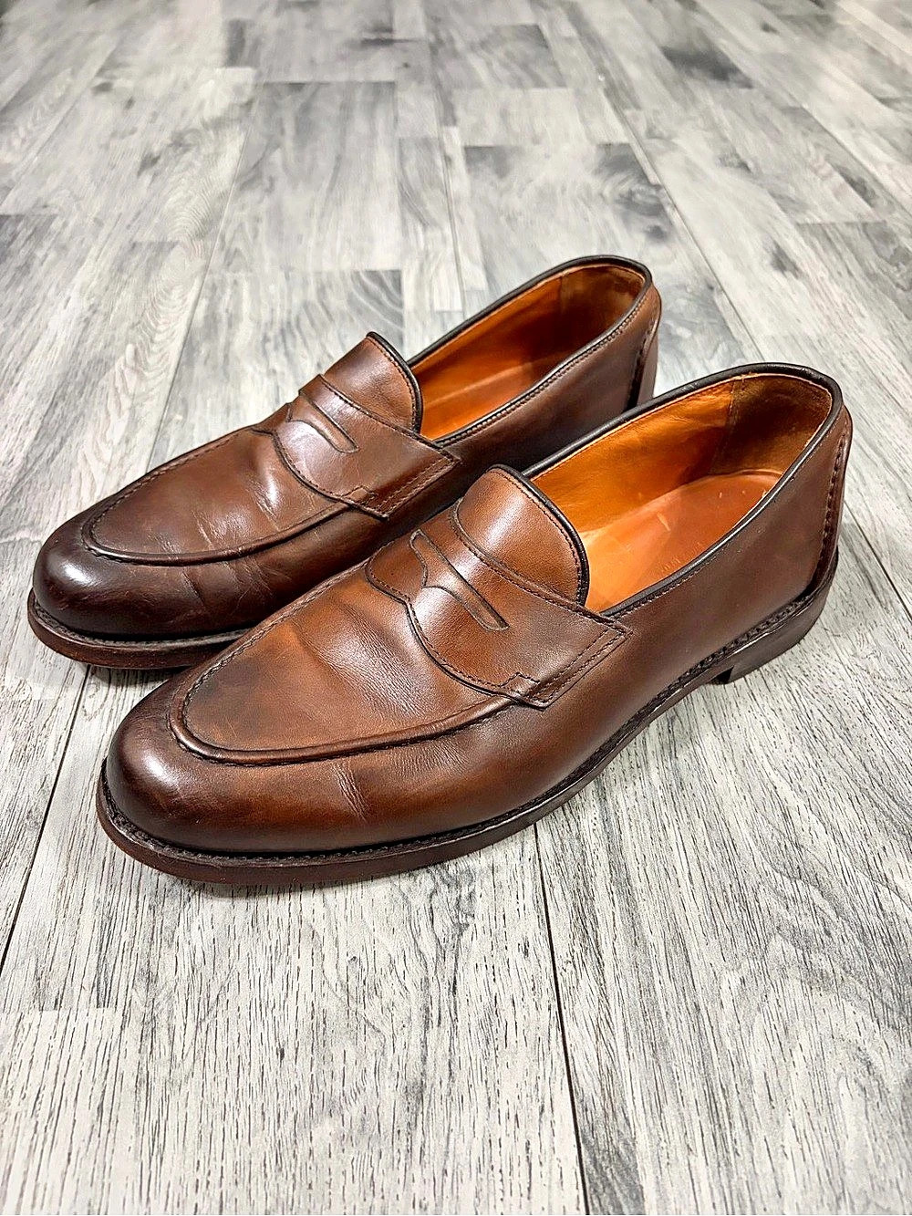 Ralph Lauren Singleton Men's Brown Loafers Waist 9.5 D Made in USA